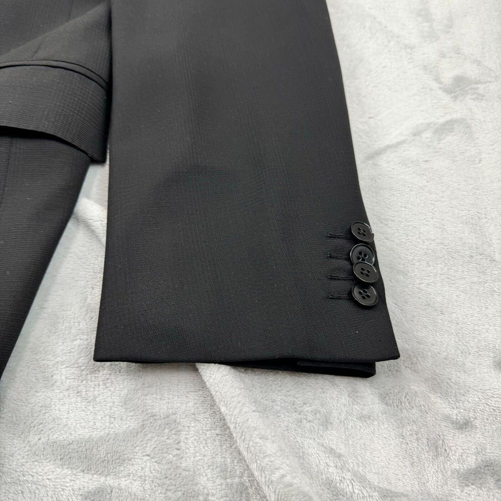 Ermengildo Zegna Suit Jacket Mens 42 Black Squares Blazer Sport Coat - Picture 12 of 16